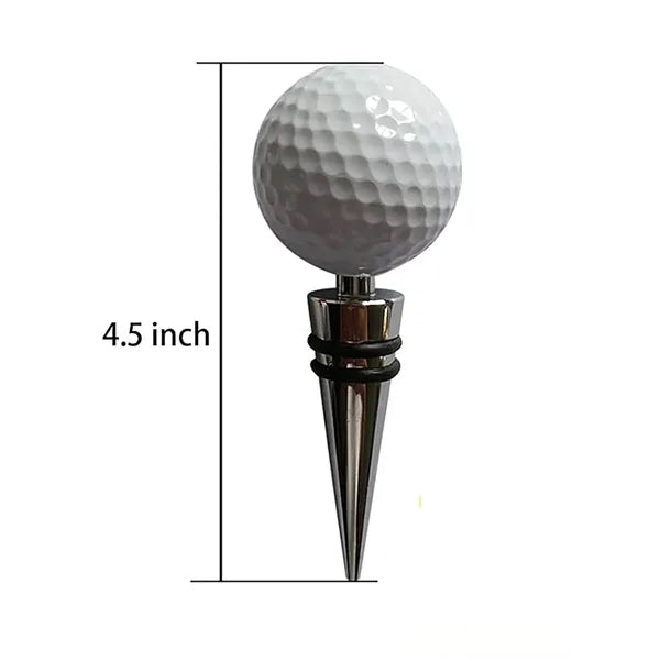 Golf Ball Metal Wine Stopper