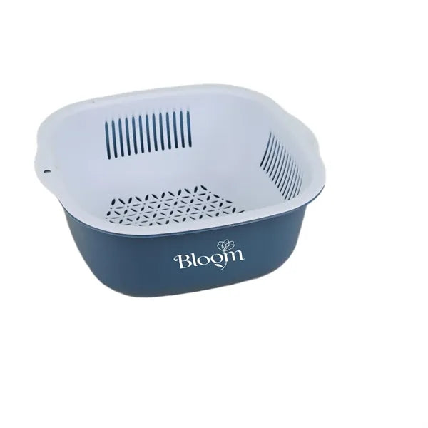 Logo Double Layer PP Draining Basket