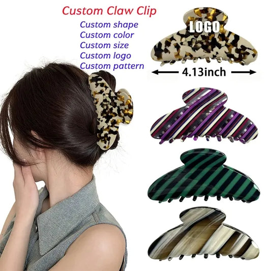 NEW Women Fashion 4.13-inch Large Acetate Hair Clip