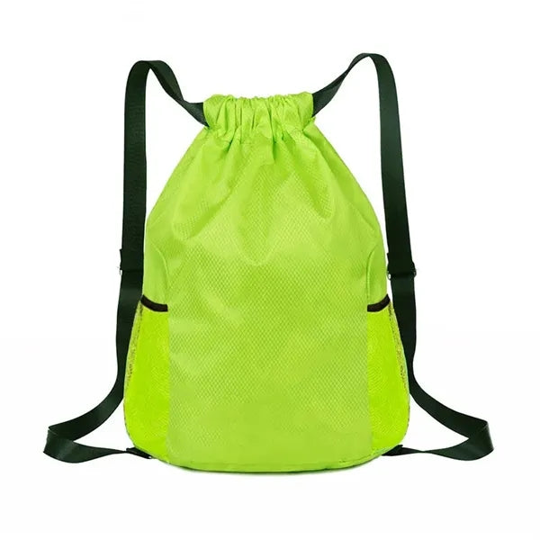 Large-capacity PU drawstring backpack