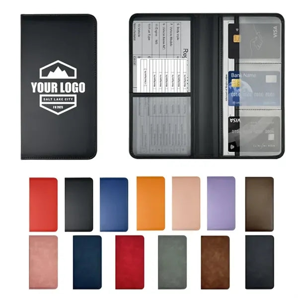Registration and Insurance Card Holder with Magnetic Shut