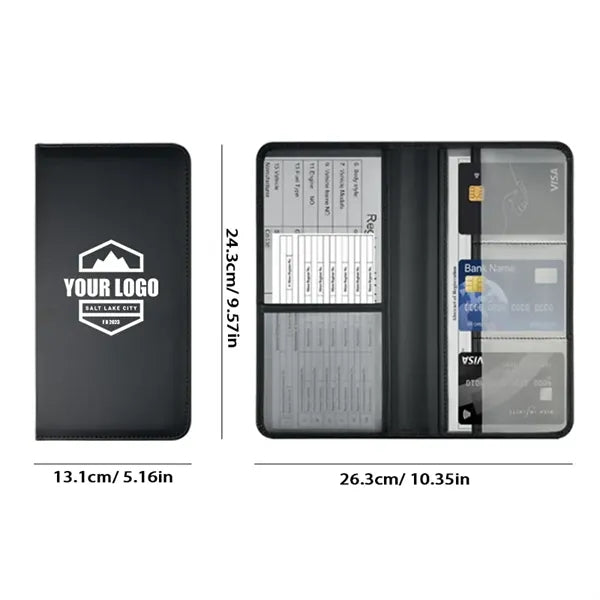 Registration and Insurance Card Holder with Magnetic Shut