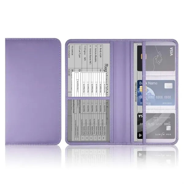 Registration and Insurance Card Holder with Magnetic Shut