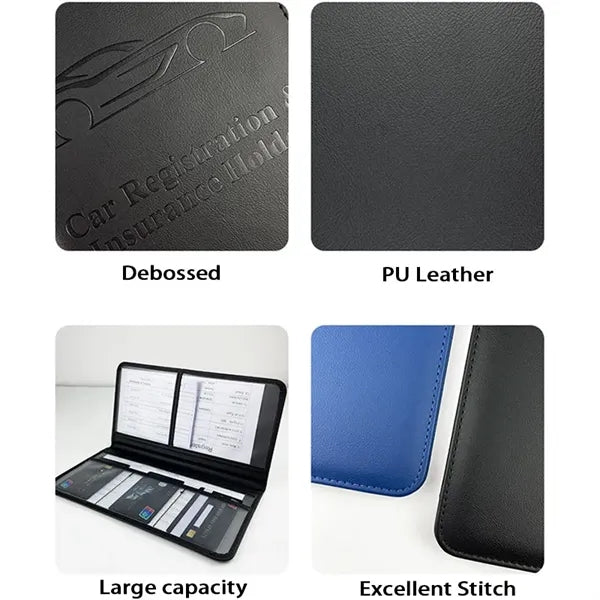 Registration and Insurance Card Holder with Magnetic Shut