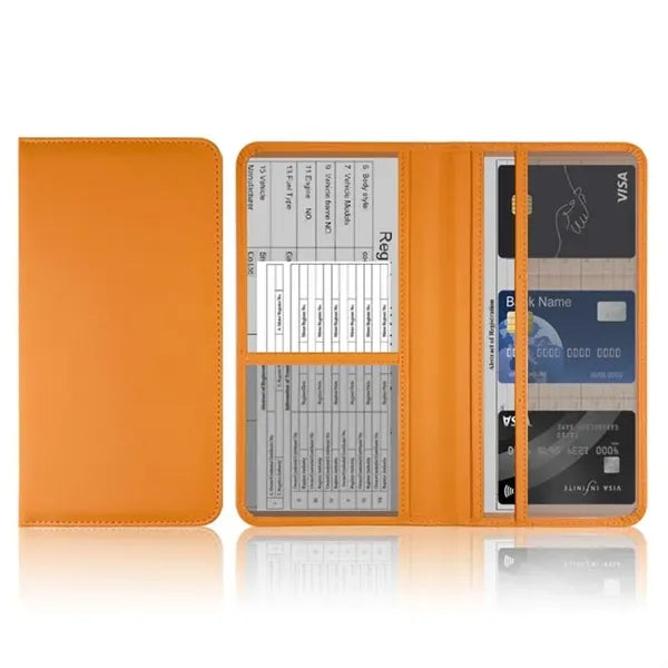 Registration and Insurance Card Holder with Magnetic Shut