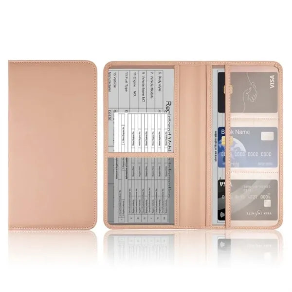 Registration and Insurance Card Holder with Magnetic Shut