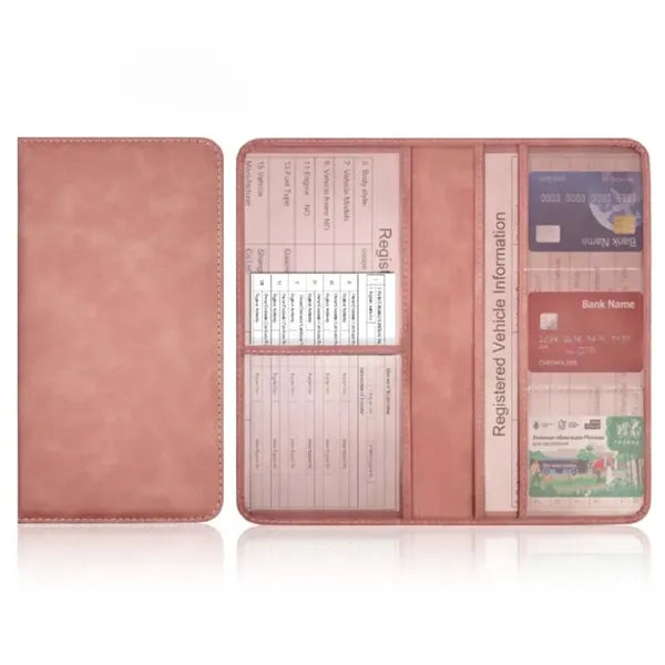 Registration and Insurance Card Holder with Magnetic Shut