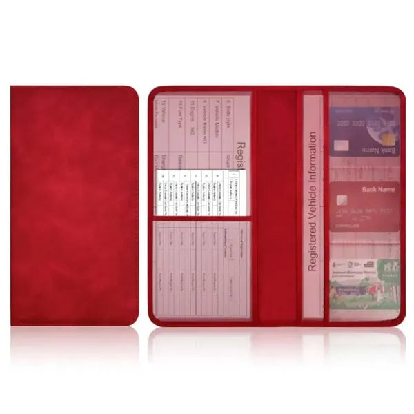 Registration and Insurance Card Holder with Magnetic Shut