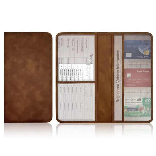 Registration and Insurance Card Holder with Magnetic Shut