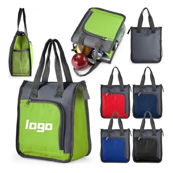 Oxford Cloth Insulated Lunch Tote, Cooler Bag for Food