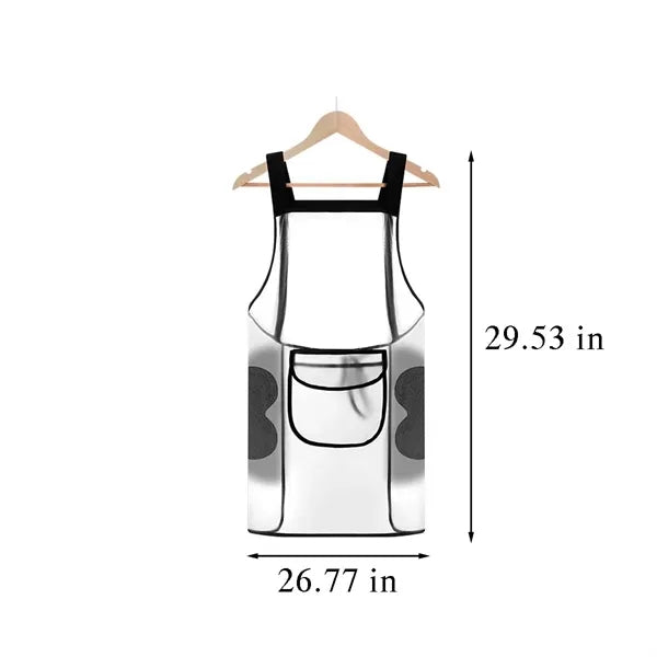Waterproof Kitchen Cooking Apron With Coral Fleece Towels