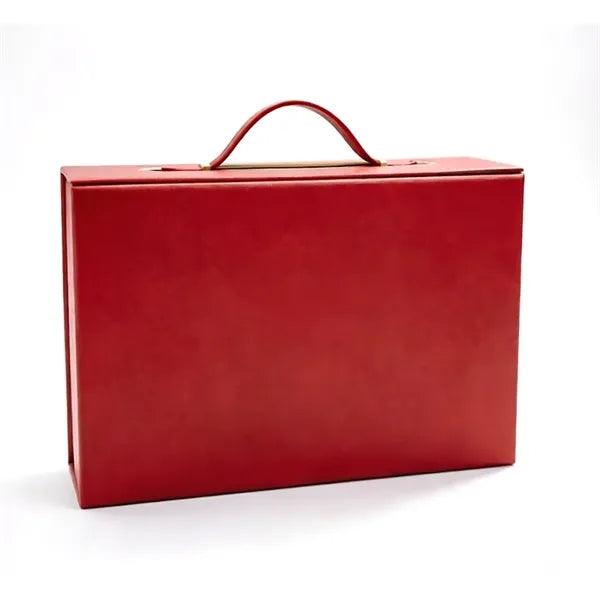 Collapsible Magnetic Gift Box with Leather Handle