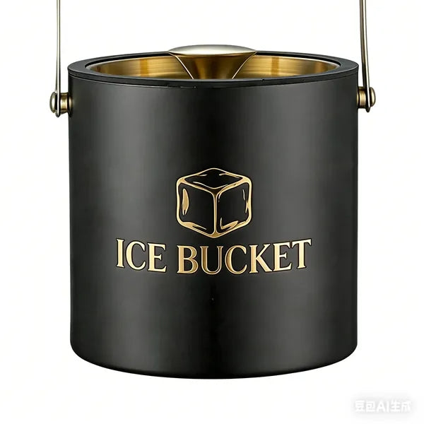 Logo Double Wall Stainless Steel Ice Bucket