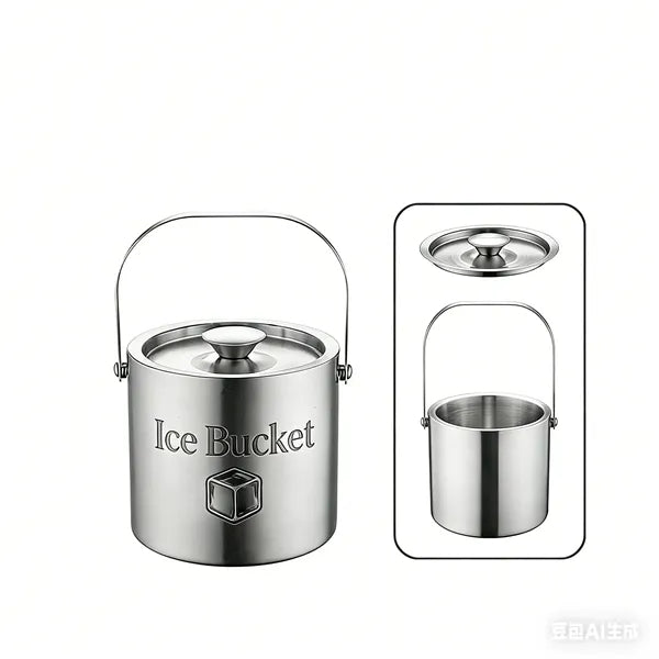 Logo Double Wall Stainless Steel Ice Bucket