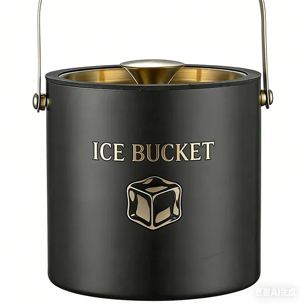 Logo Double Wall Stainless Steel Ice Bucket