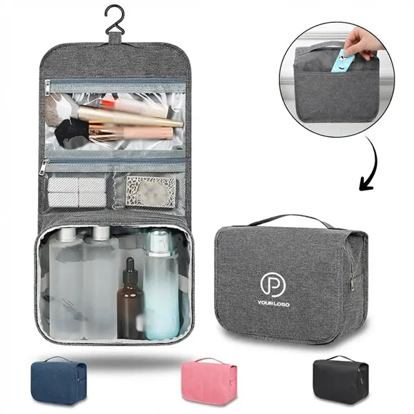 Large Folding Toiletry Bag With Hanging Hook For Travel