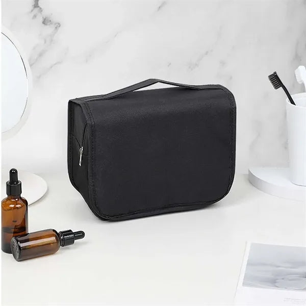 Large Folding Toiletry Bag With Hanging Hook For Travel