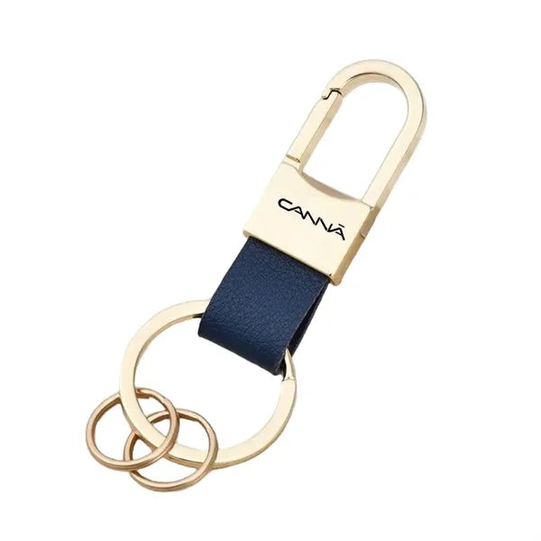 Leather Keychain, Customizable Logo