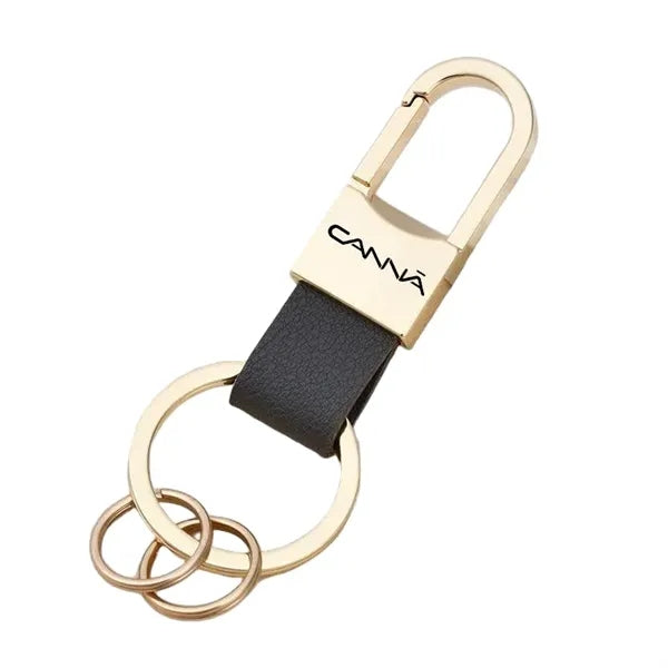 Leather Keychain, Customizable Logo