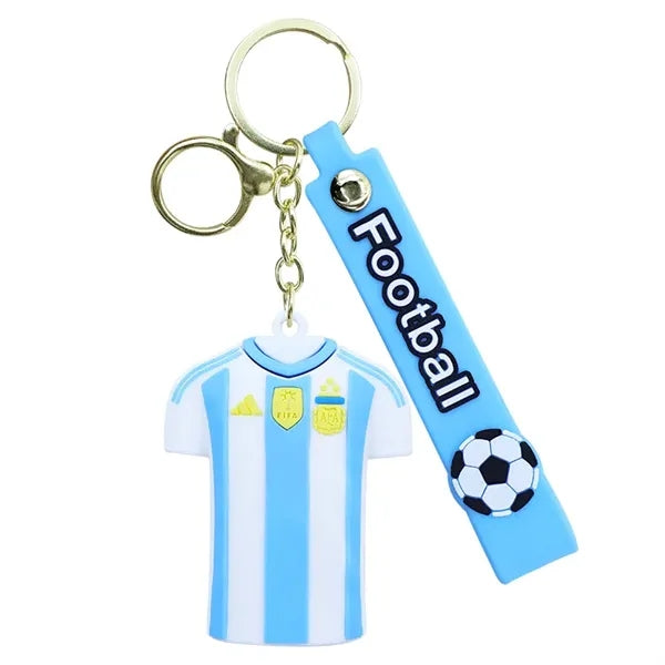 PVC Soccer Jersey Keychain with Logo
