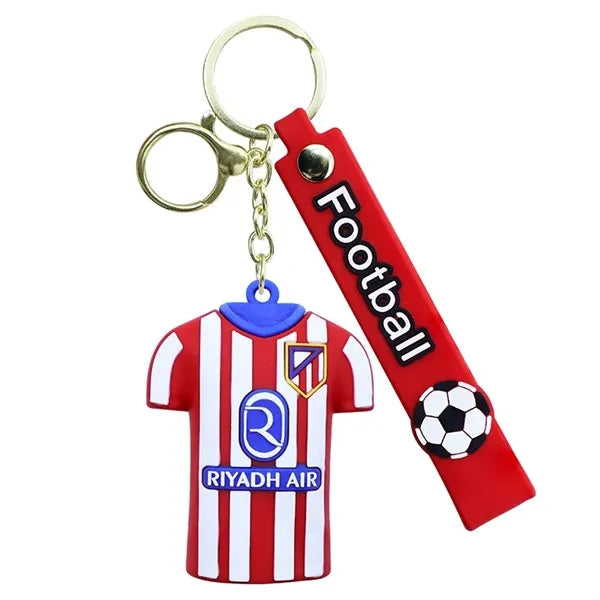 PVC Soccer Jersey Keychain with Logo