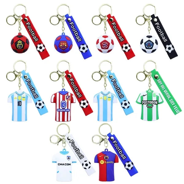 PVC Soccer Jersey Keychain with Logo