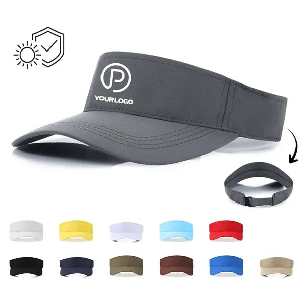 Sun Visor Hat Adjustable Empty Top Quick Dry For Running
