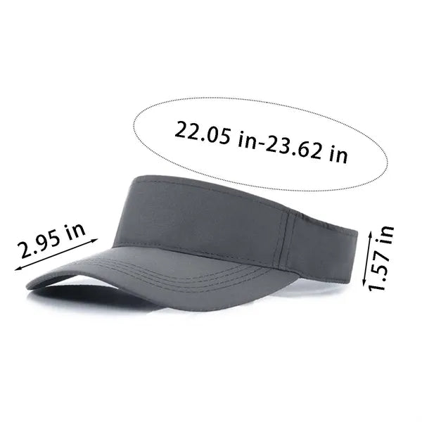 Sun Visor Hat Adjustable Empty Top Quick Dry For Running