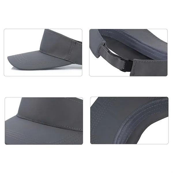 Sun Visor Hat Adjustable Empty Top Quick Dry For Running