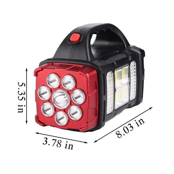 Rechargeable Led Flashlight Solar Powered Camping Lantern