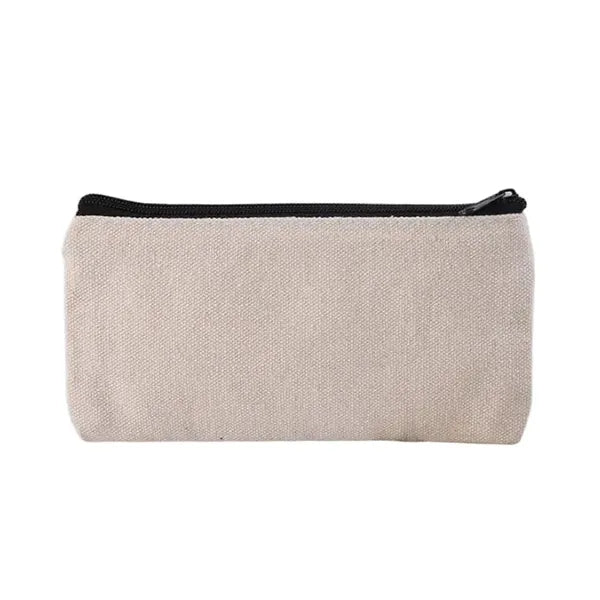 4.3*7 Custom Logo Canvas Pencil Case for Students Portable