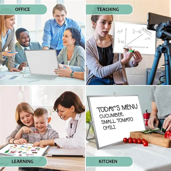 Aluminum Alloy Frame Dry-Erase Folding Note Board Whiteboard