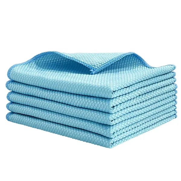 Fish-Scale Pattern Microfiber Cleaning Cloth