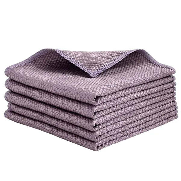 Fish-Scale Pattern Microfiber Cleaning Cloth