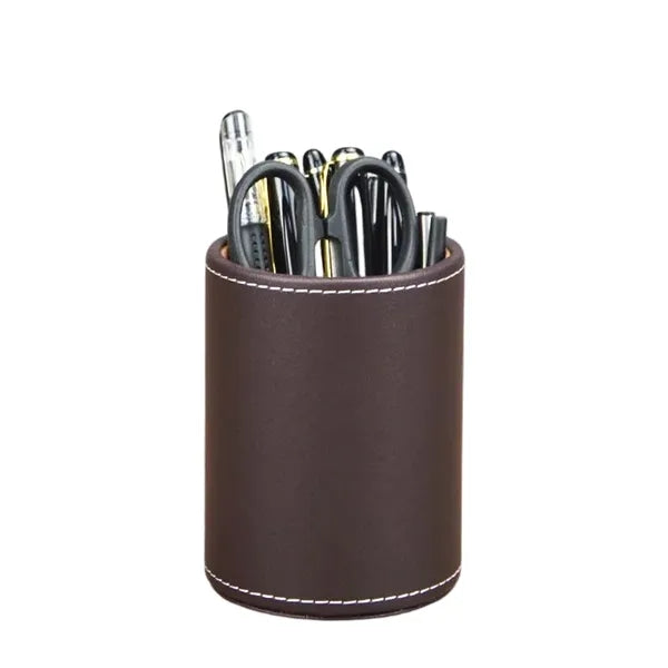 Customized Leather Desktop Pen Holder
