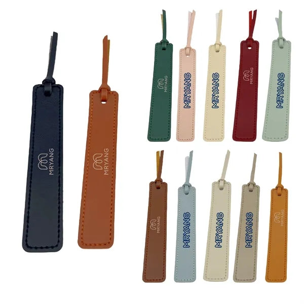 Mini PU Leather Bookmark Page Marker Custom Logo