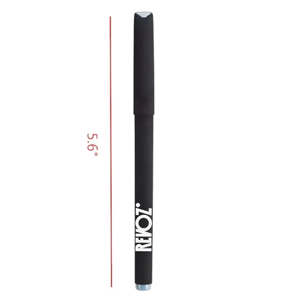 Logo Carbon Black Plastic Pen (5.6")
