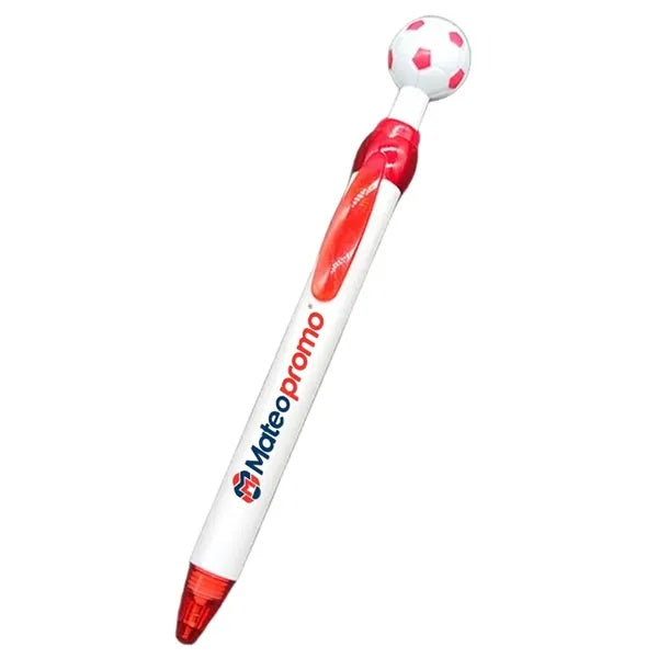Logo Soccer Ball Click Pen Sports Promo Gift