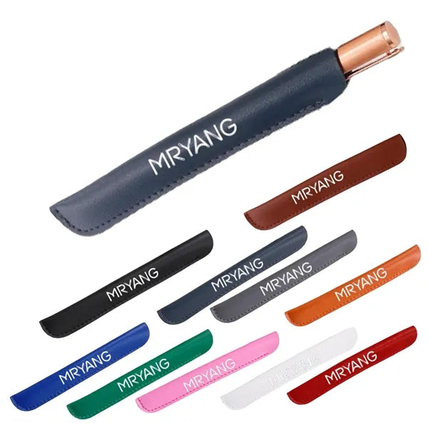 Leather Pen Case Bulk Logo Pencil Pouch Organizer