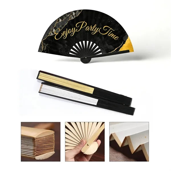 10-inch lightweight silk fabric custom folding fan