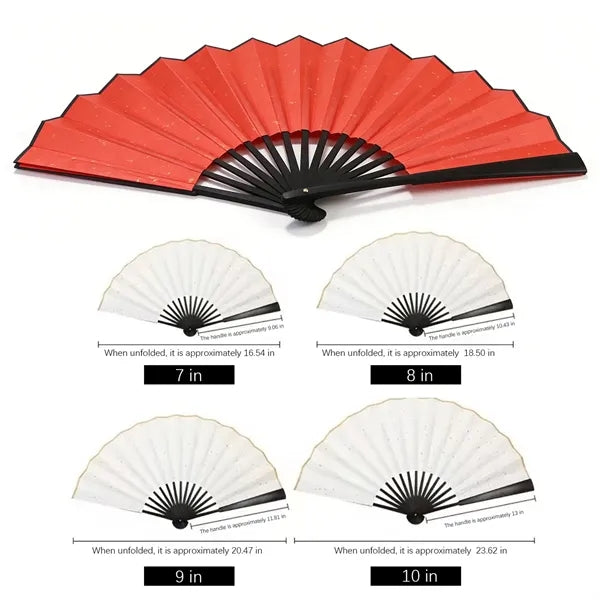 10-inch lightweight silk fabric custom folding fan