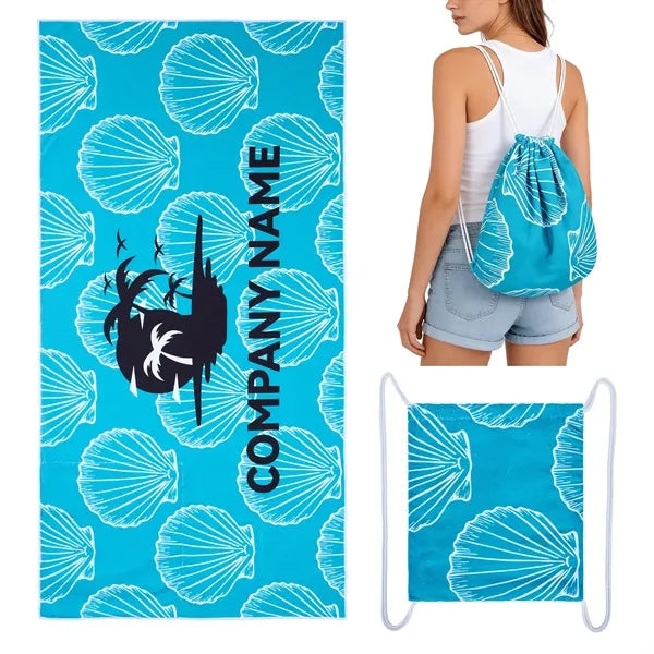 2-In-1 Convertible Beach Towel Backpack