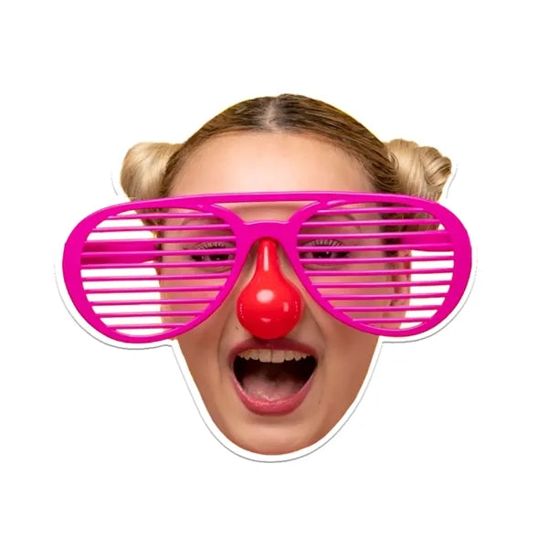 18x12 Custom Big Head Cutouts Party Glass