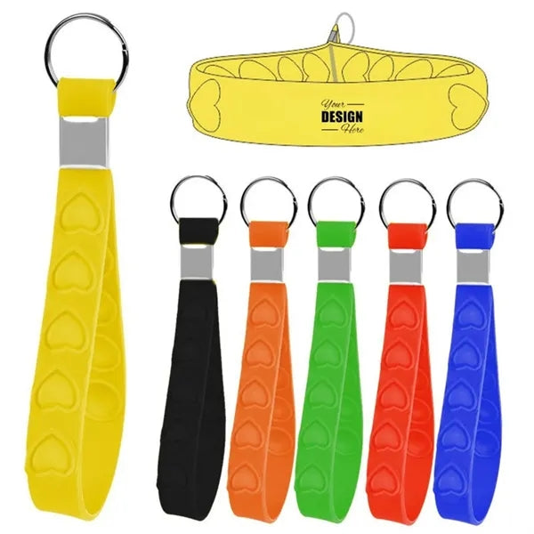 Push Pop Fidget Wrist Strap Keychain