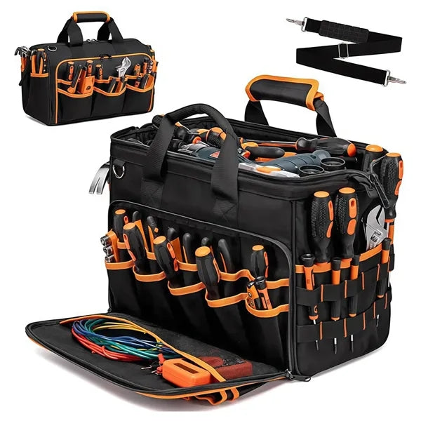 17in Heavy Duty Tool Bag Multiple Pockets for Electrician Wo