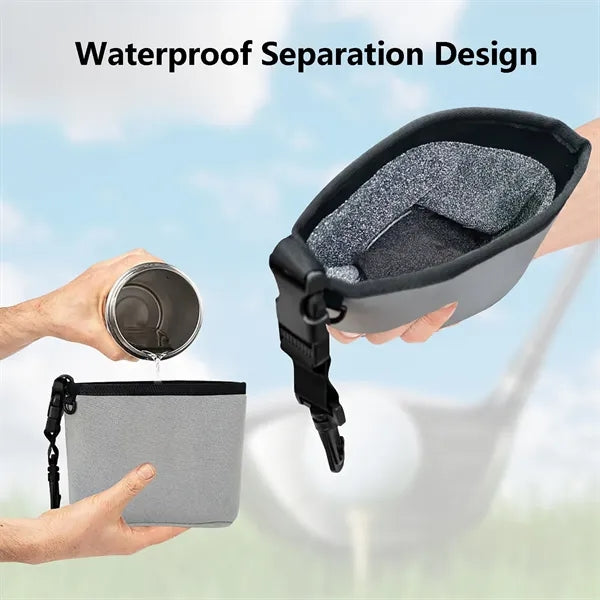 Golf Ball Cleaning Bag with Microfiber towel