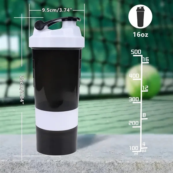 18oz Portable Protein Powder Shaker Cup