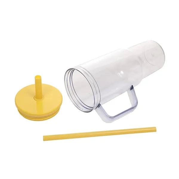 40oz Portable Plastic Large Capacity Cup With Handle&Straw