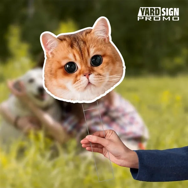 48x24 Custom Big Head Cutouts Cat Face
