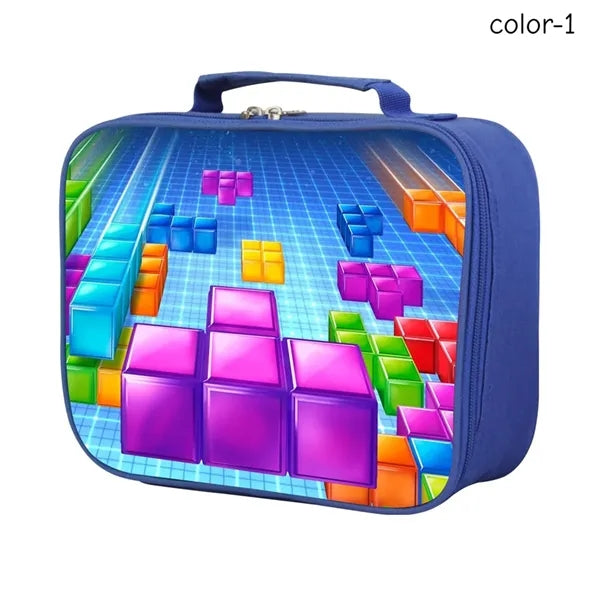 Gamer Insulated Lunch Box Bag for Kids Customizable Portable